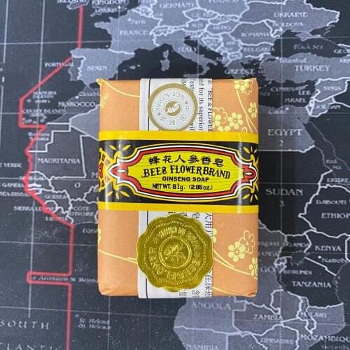 81g Bee & Flower Ginseng Toilet Soap Bath Soap Clean Hand Skin Soap