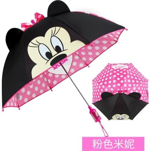 Disney childrens umbrella childrens cartoon sunny umbrella Minnie Mickey Winnie elsa baby boy girl umbrella gift 2-6 years old