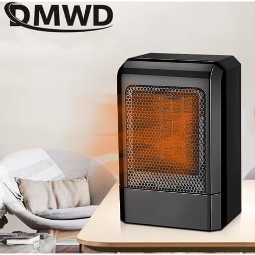DMWD Electric Heaters Fan countertop Mini home room handy Fast Power saving Warmer for Winter PTC Ceramic Heating 600W