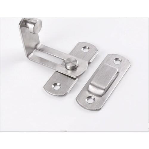 90 degree stainless steel door latch right angle sliding door lock latch screw locker hardware accessories
