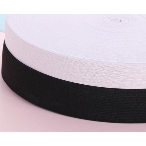 40 Meters General Thickness Elastic Band Clothing Accessories 20mm-45mm Wide Black and White Crocheted Elastic Band