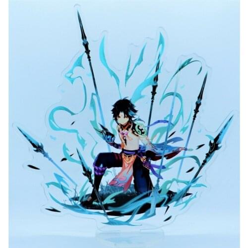 Genshin Impact Xiao Figurine Acrylic Figure Stand Model Plate Desk Decor Standing Sign Game 2D Standing Figure Drop Ship