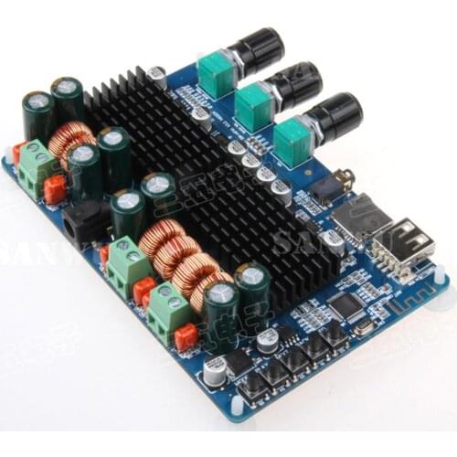 HF41 Bluetooth USB TF Decoding 2.1 Channel Digital Power Amplifier AMP Board