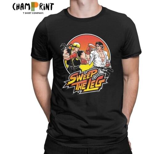 Cobra Kai T-Shirt Men Round Collar Cotton T Shirts Johnny Lawrence Daniel Larusso Street Fighters Short Sleeve Tees 6XL Tops