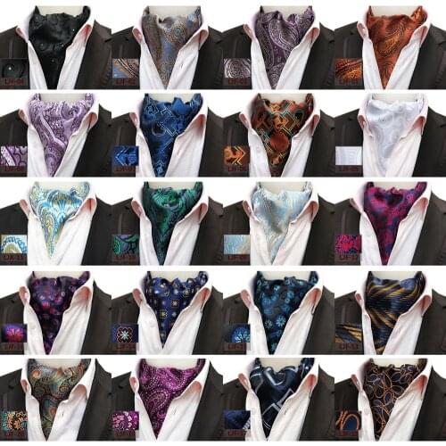 Mens Suits Paisley Floral Cravat Ascot Necktie Wedding Party Formal Tie BWTHZ0314