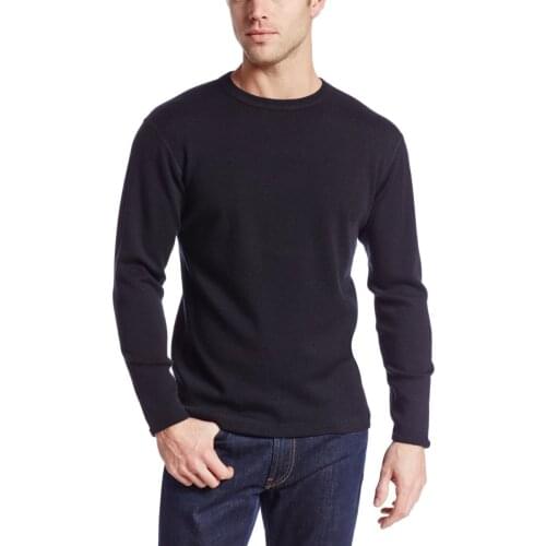 Male Pure 100% Fine Merino Wool Mens Thicker Crew Winter Long Sleeves Thermal Warm Underwear Cardigan Breathable tops Clothing