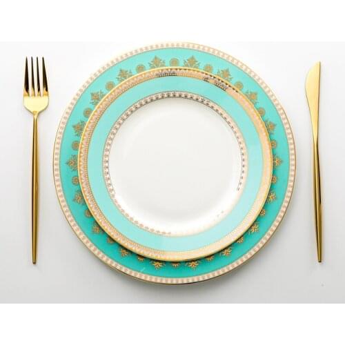 Tableware Phnom Penh Geometry Tableware 6/8/10 Inch Ceramic Dinner Plate Set Dish Porcelain Dessert Plate Dinnerware Cake Plate