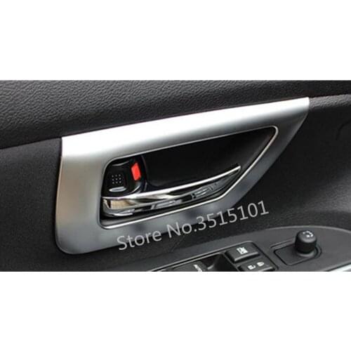 Car Cover Stick Trim ABS Matte Door Inside Inner Handle Bowl Frame Lamp For Suzuki S-Cross Scross SX4 2017 2018 2019 2020