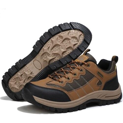 CUNGEL New Hot Style Men Hiking Shoes Winter Outdoor Walking Hiking BootsMountain Sport Boots Climbing Sneakers hunting boots