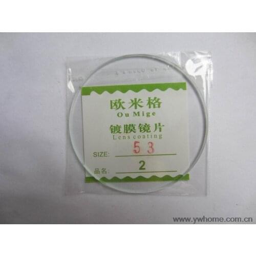 Freeshipping New flat glass watch crystal diameter 53 mm Thick 2.0mm