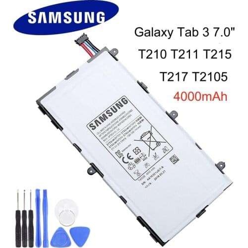 T4000E 4000mAh Original Tablet Battery For Samsung GALAXY Tab 3 7.0 T210 T211 T2105 T217A Replacement Authentic Battery