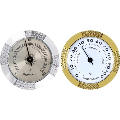 High Precision Cigar Hygrometer Accurate Portable Mini Mechanical Humidor Hygrometers Humidity Detector Accessories for Cigars