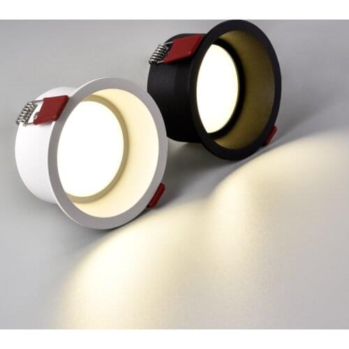 Dimmable Anti Glare Recessed Downlight Round LED Ceiling Spot Lamp Pic Background Plafon Room Led Techo Focos Ac220v Spot 18w