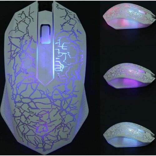 Wired USB Port 3 Keys 2400DPI Optical Gaming Mouse with RGB Backlight for PC Laptop Computer Promotion Home Office Gamer Mice