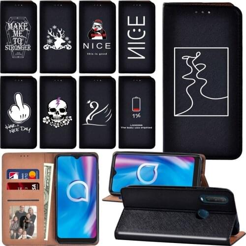 Simple Series Pattern Luxury Flip Case for Alcatel 1C/1S 2020/1V 2020/3L 2020 Durable Phone Cover Case