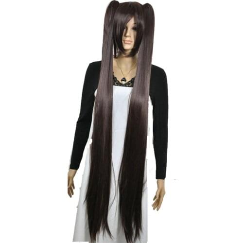 StrongBeauty Womens Cosplay Wig Double ponytail Long Straight Hairstyle 2 Clip-On Synthetic Heat Resistant Fiber wigs
