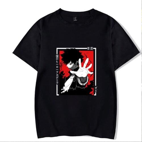 My Hero Academia Anime Print Top Casual Summer Harajuku Short Sleeve Cute Men Women T-shirt Japan Dabi Cartoon
