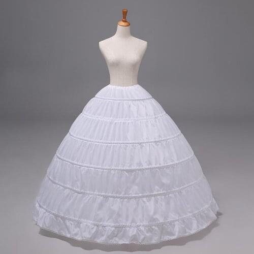 2021 A Line Petticoat Ball Gown Bridal Prom Dress Crinoline Quinceanera Underskirt Wedding Accessory White