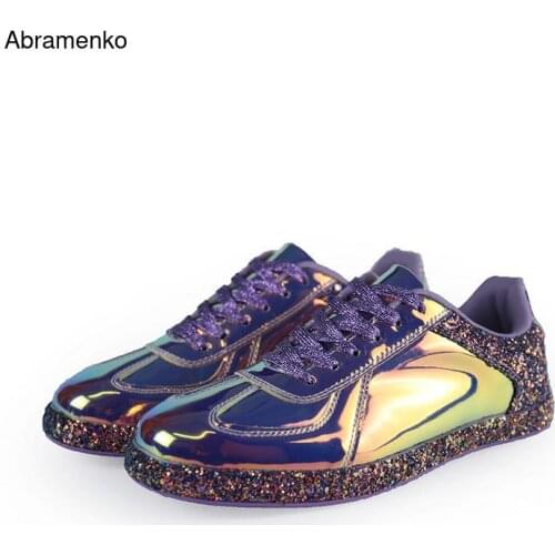 Womens Square Toe Loafers Shoes Flats Transparent Tapered Clear Sequined Sandals Colorful Symphony Lace-Up Big Size 36-41