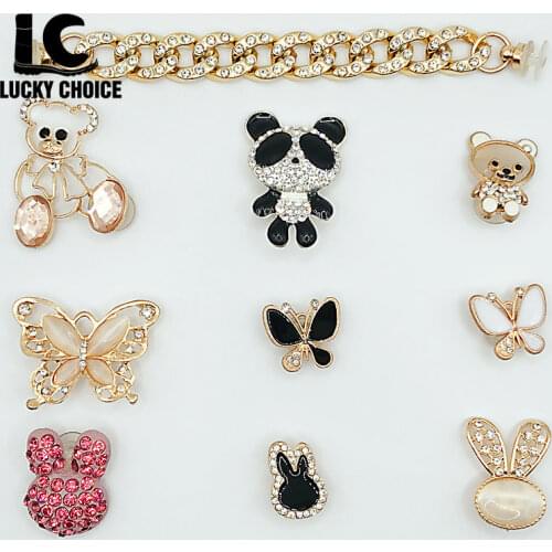 1set Shoes Charm for JIBZ Shoe Croc Charm Metal Pearl Button Shoes Decoration Accessories for Wristbands Kids Girl Women Party