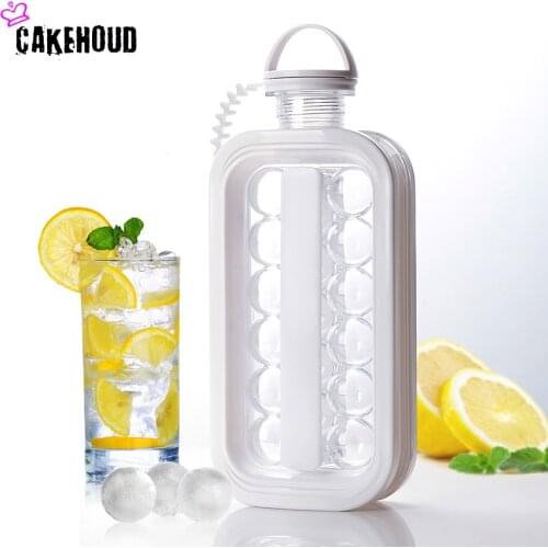 Ice Cube Maker Portable Plastic Ice Cube Mold Ice Hockey Water Bottle Ice Cube Tray Sealed Homemade Ice Mould Ice Ball Maker