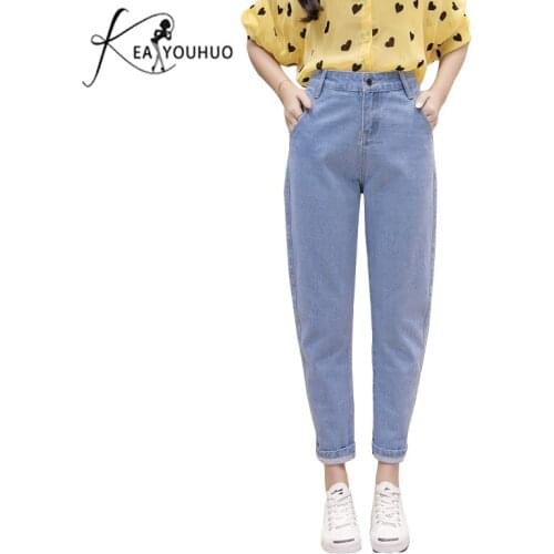 2020 Vintage Casual Female Boyfriend Jeans For Women Skinny Jeans Woman Black Denim Mom Jeans Plus Size Straight Ladies Pants
