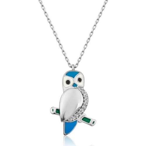 Silver Owl Women Necklace