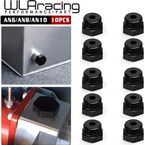 10 Pieces AN6 AN8 AN10 Male Block Off Cap Fitting Hex Head Plug With O-Ring Adapter Aluminum Alloy BL02