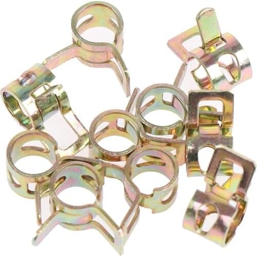 10Pcs/set Spring Band Fuel Hose Clips Silicone Pipe Clamp Reusable Optional Clamp 6mm 7mm 8mm 9mm 10mm