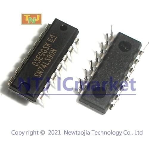 10 PCS SN74LS90N DIP-14 74LS90 74LS90N Decade Divide-by-twelve and Binary Counters 14-PDIP Chip IC