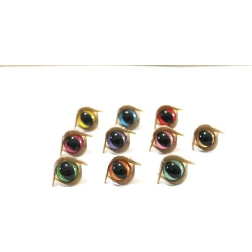 100pcs--- new cute 12mm toy cat eyes plastic safety cat eyes + brown toy eyelid + washer for diy diy findings--color option