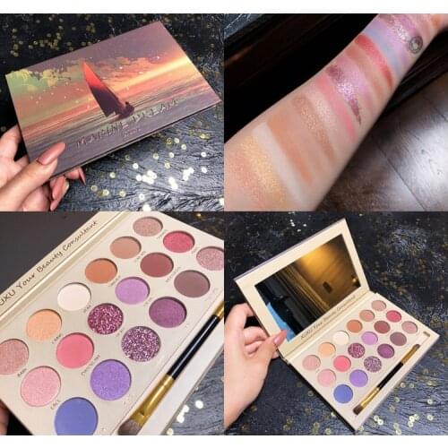 18 Color Shimmer Matte Glitter Maquillage Eyeshadow Palette Pigmented Metallic Diamond Eyeshadow Pallete Makeup Palette Cosmetic