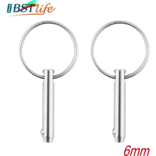 2X 6mm Marine Grade 316 Stainless Steel Quick Release Ball Pin for Boat Bimini Top Deck Hinge Marine hardware Boat