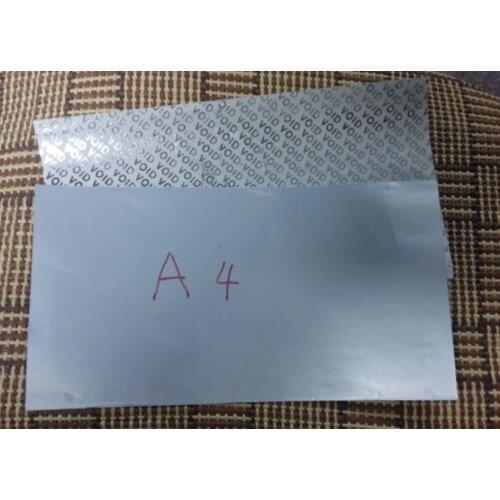 50 sheets/pack A4silver VOID self-adhesive paper printing paper labels A4 printing Blank custom Sticker label