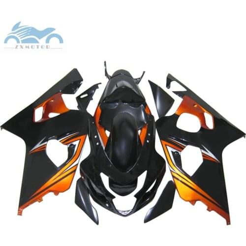 ABS motorcycle Fairing kits for SUZUKI 2004 2005 GSXR600 R750 sport racing fairings kit 04 05 GSXR750 GSXR 600 K4 orange black