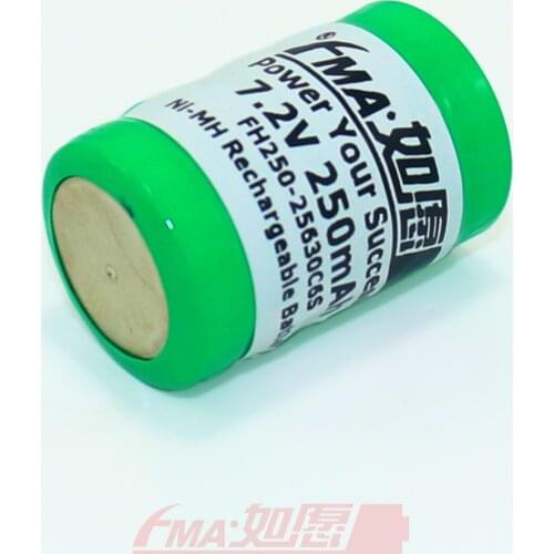 Car Alarm Electronic throat Rechargeable Battery Ni-MH 7.2V 250mAh Button Coin cells pack No tabs 25*40mm