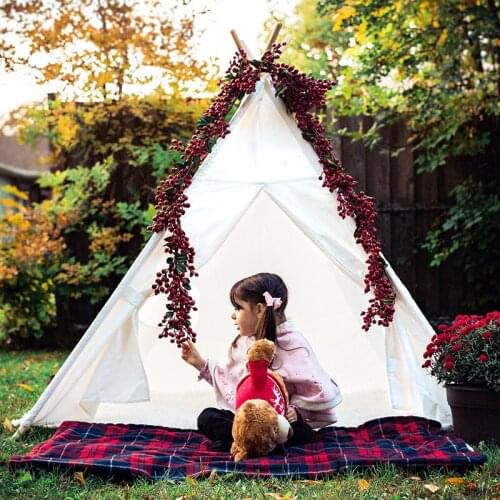Kids Play Tent Cotton Canvas Indian Teepee Children Play House Baby Room Decoration Tipi Toys For Children Birthday Gift