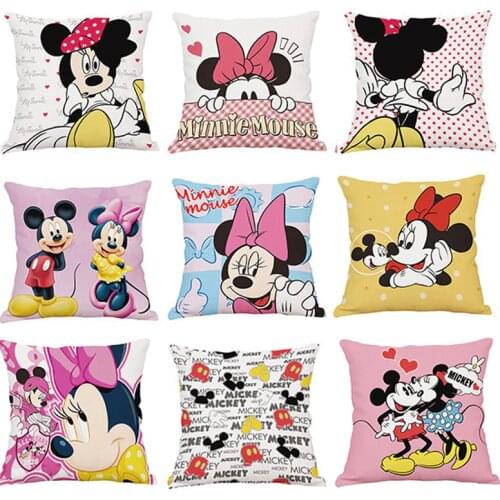 Disney cartoon mickey mouse sofa pillowcase bedroom living room pillow pillowcase office pillow lumbar christmas pillow case
