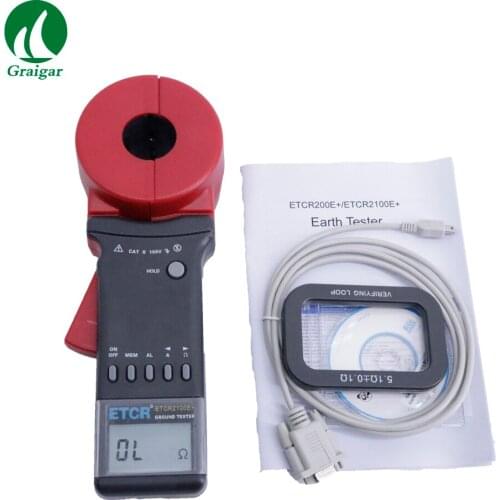 ETCR2100E+ Automatic shifting Clamp Earth Resistance Tester Digital Ground Resistance Tester Leakage Current Test