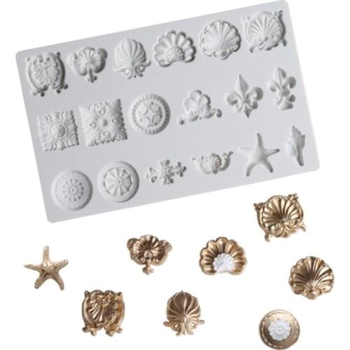 Shell & Relief Silicone Mould Fondant Cakes Decor Tools Silicone Molds Sugarcraft Chocolate Baking Tools For Cakes Gumpaste Form