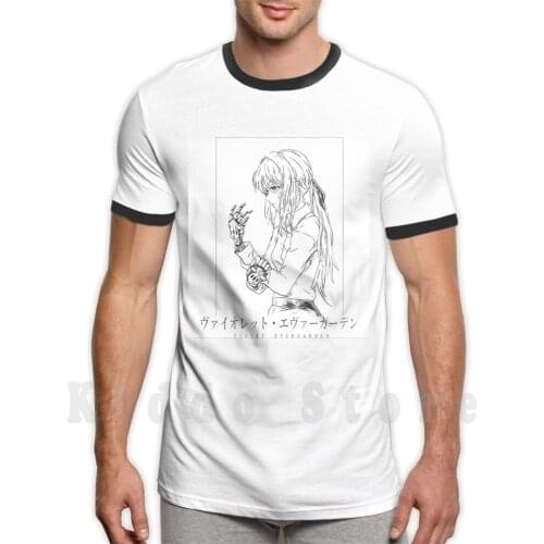 Violet Evergarden-Violet ( Mono ) T Shirt Cotton Men Diy Print Cool Tee Violet Evergarden Violet Violet Evergarden Gilbert