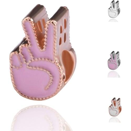 HPXmas Wholesale 5pcs/lot Charm for Bracelet Make Jewelry Heart Spacer Bead DIY Bracelet Crystal Beads Basic Accessories