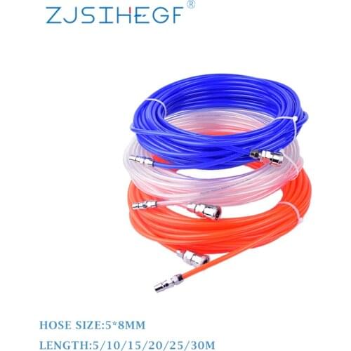 5*8mm Compressor Hose Pneumatic Pipe Air Pump With Connector For Straight Tube High Pressure Flexible