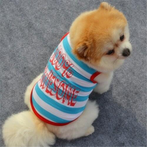 Puppy Summer Clothes Wholesale Dog Clothing Free Shipping French Bulldog Vest Clothing for Cats Chihuahua T Shirt Pet Dog Vest