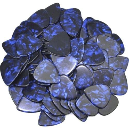 Lots of 100pcs New Extra Heavy 1.5mm Blank Celluloid Guitar Picks Plectrums Pearl Blue For Electric Guitar Bass