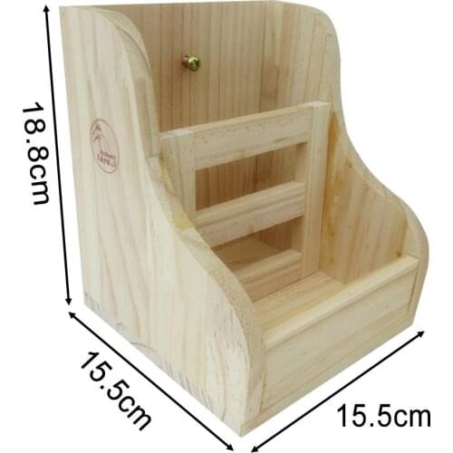 Natural Pine Hay Feeder Rabbit 2 In 1 Wooden Straw Frame Food Bowl Guinea Pig Totoro Grass Frames