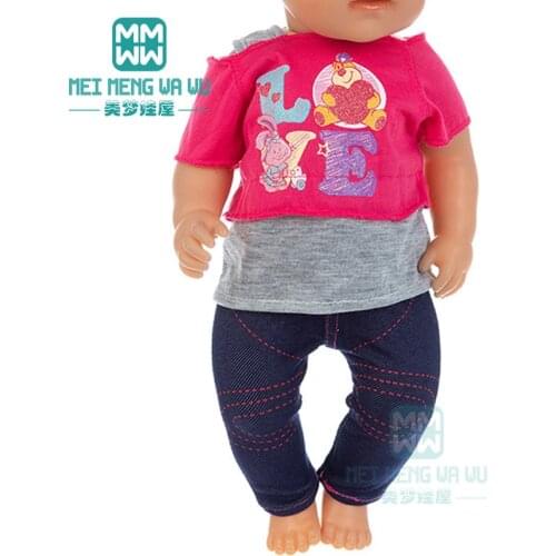 Doll clothes for 17inch 43 cm toy born doll accessories baby Casual clothes, cotton clothes, jackets, sweaters
