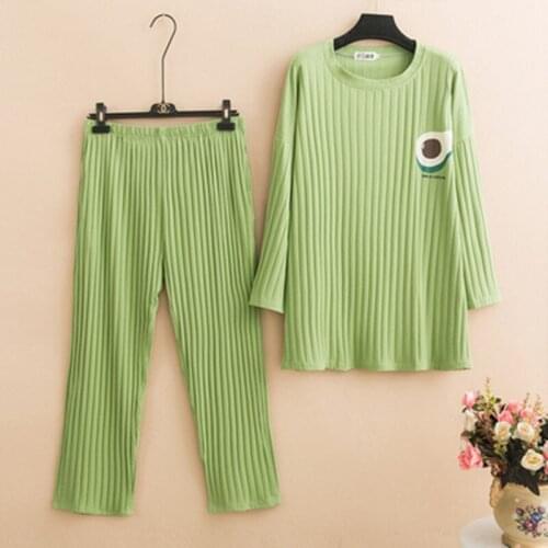 Large pyjama womens 100kg fattening spring autumn winter fattening sister fattening mm220kg loose pure cotton household clothes