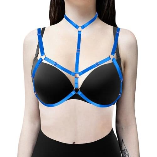 Sexy BDSM Erotic Corset Elastic Harness Underwear Garter Belts Women Waist Straps Body Bondage Chest Cage Bra Lingerie Fetish