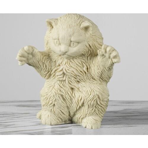 Animal Silicone Mold Candle Soap Cake Decoration Molds Mould Aroma Stone Clay Resin Silica Gel DW0046 Cute Fat Cat 3D PRZY